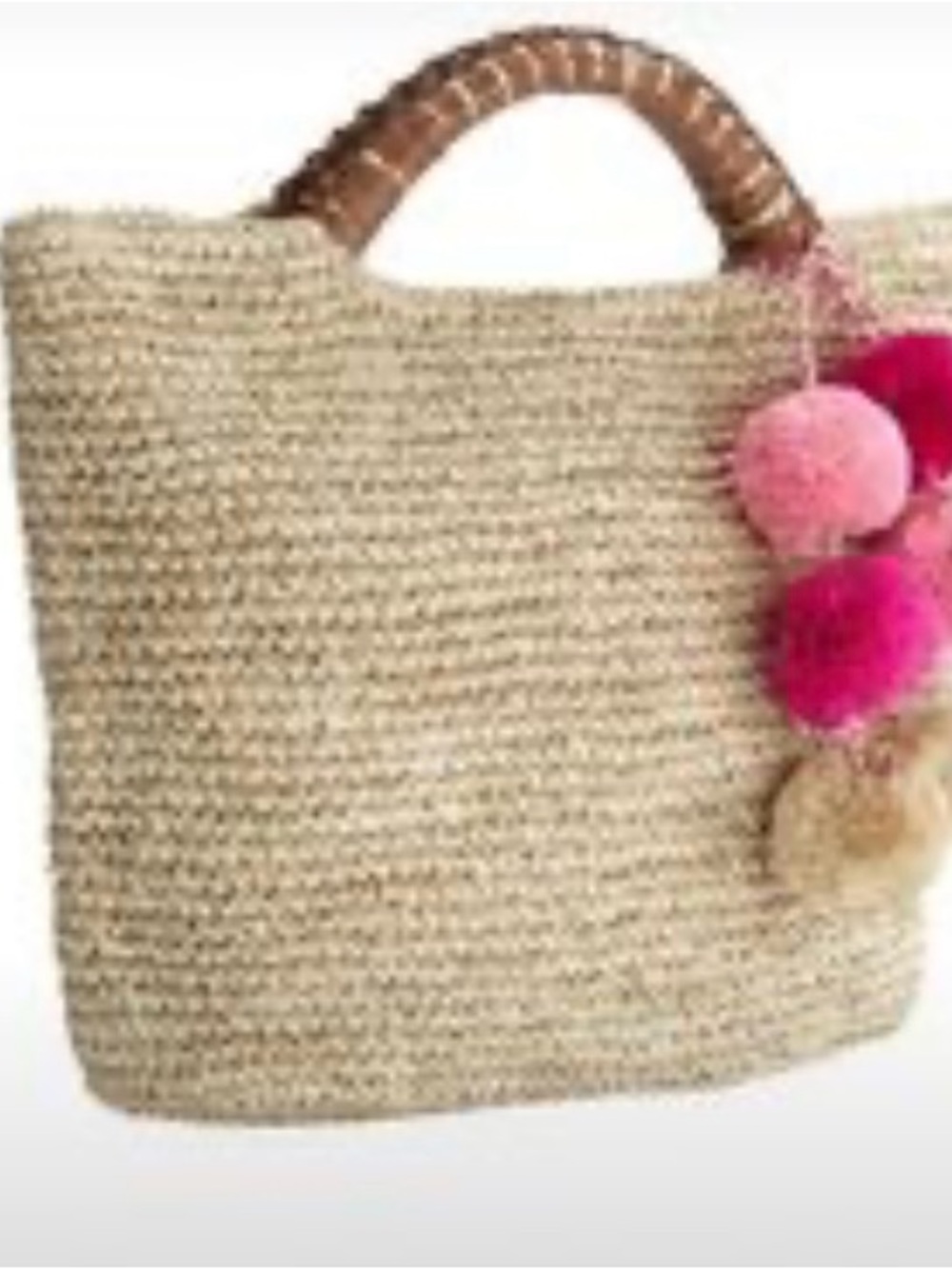 KAYU for Vineyard Vines Straw Tote w/ Pom Poms